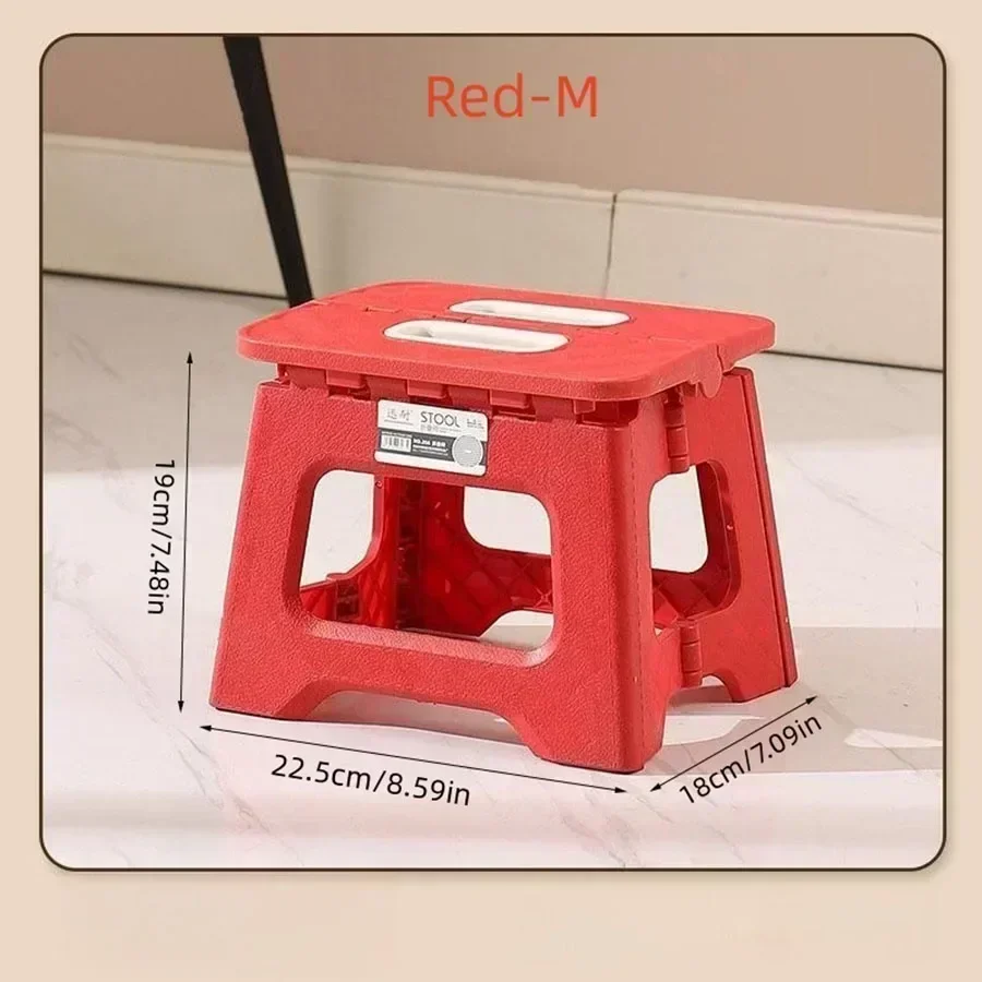 Adult Children Portable Folding Stool Thickened Plastic Saddle Chair For Outdoor Camping And Fishing