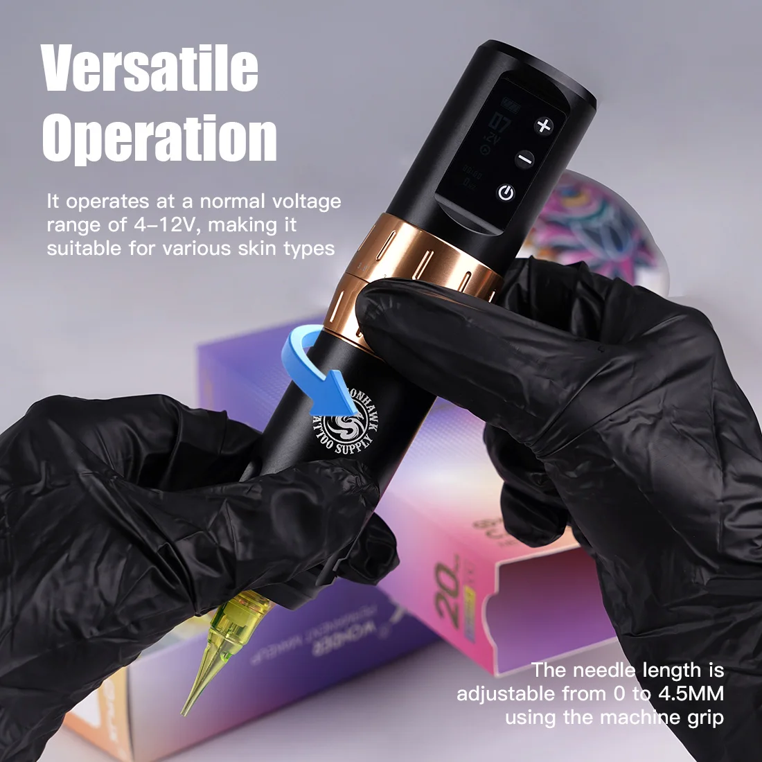 タトゥーマシン ワイヤレス Dragonhawkx5 フルセット 正規品 DRAGONHAWK X5 ワイヤレスタトゥーマシン 刺青 tattoo machine