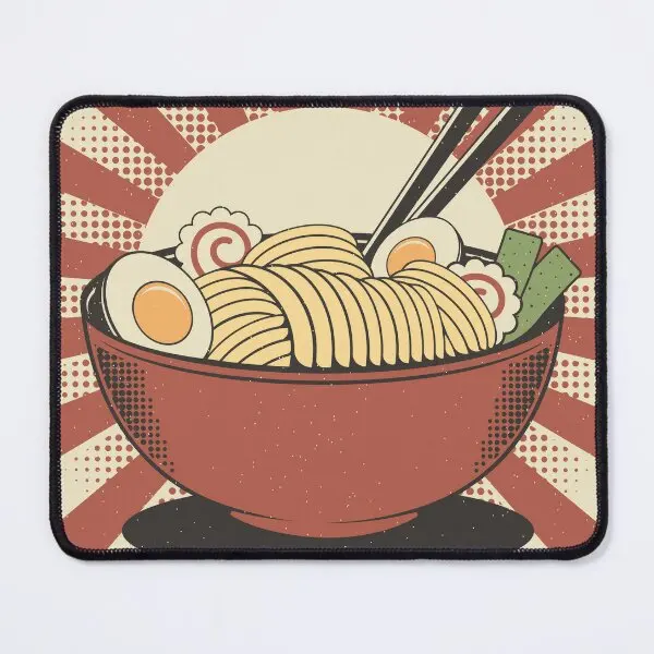 Retro Vintage Giapponese Ramen Noodles Mouse Pad Mousepad Mens Gaming Gamer Play Pc Computer Printing Desk Mat Tappeto Tastiera