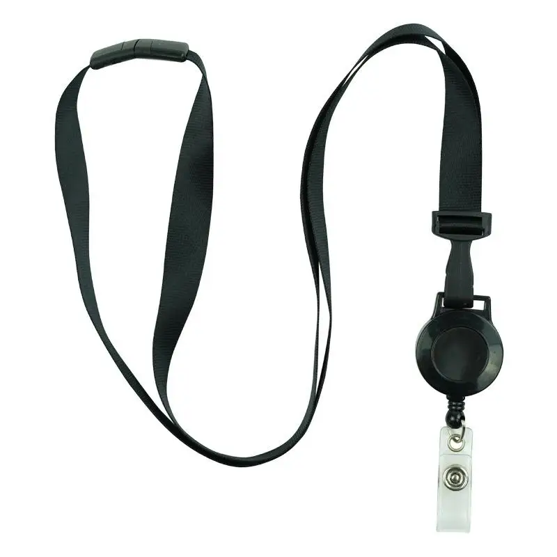 Retractable Lanyard With Badge Reel Neck Strap For ID Card Cellphone Hanging Key Employee's Staff Work Card Rope Strap Fold 46cm retractable badge reel hanging neck strap retractable id lanyard retractable key ring
