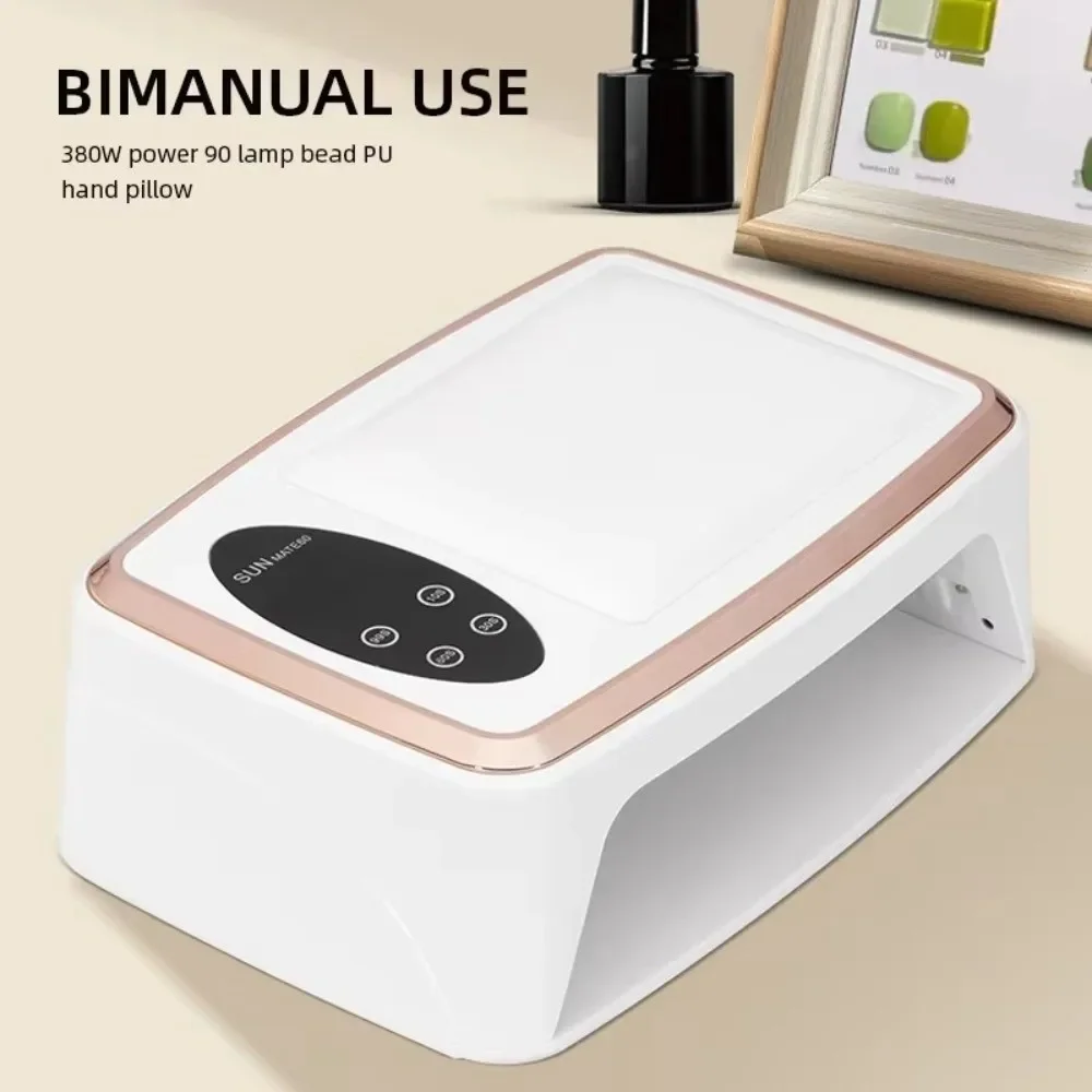 Gifts 90LEDs LED Nail Lamp Portable Nail Art Machine UV Curing Lamps Multifunctional Hand Pillow Light for Manicure Salon