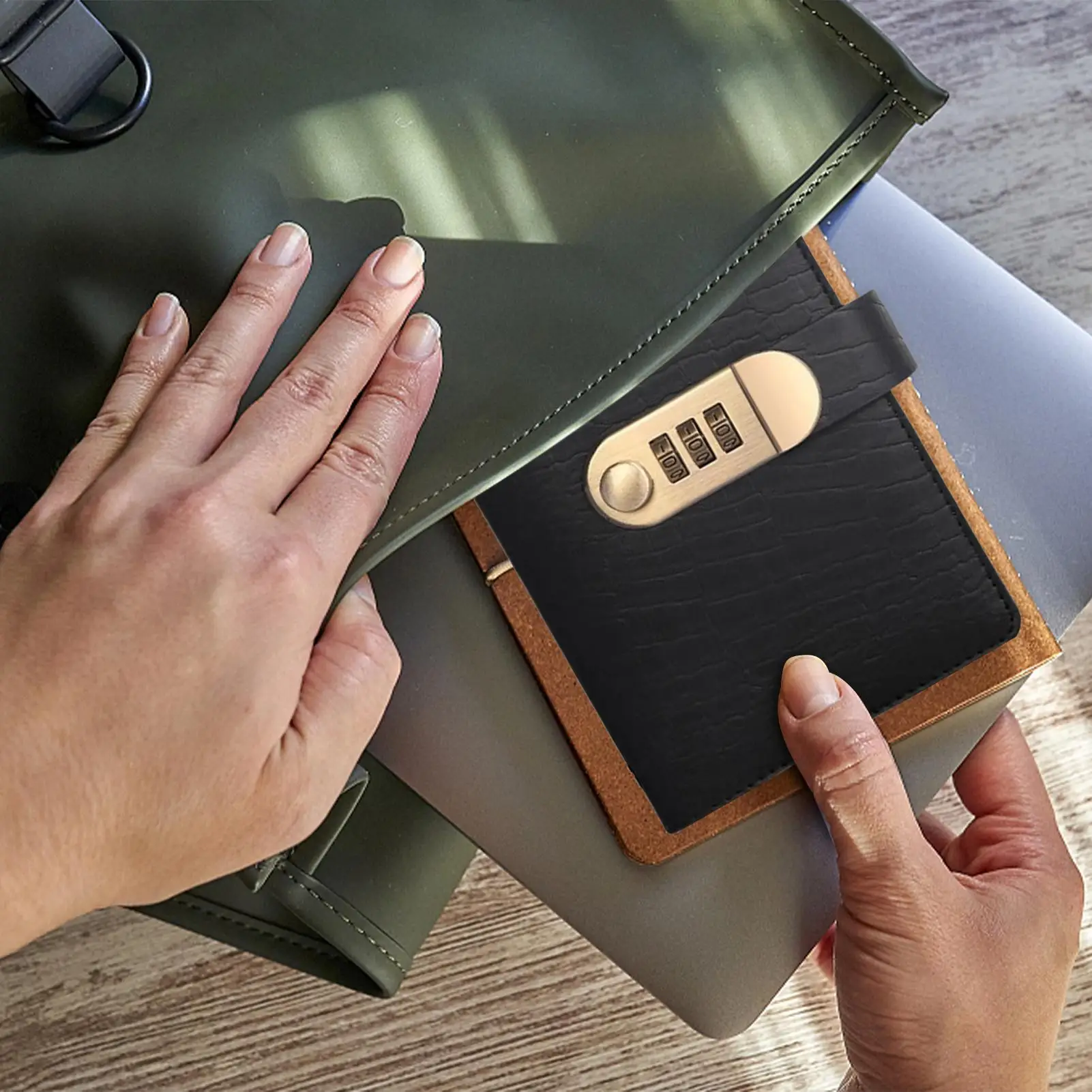 Geldsparendes Geld-Challenge-Buch mit Passwortschloss – 100 Seiten Vintage-Budgetplaner und Passwortjournal für Geldsparnisse – Detail 8