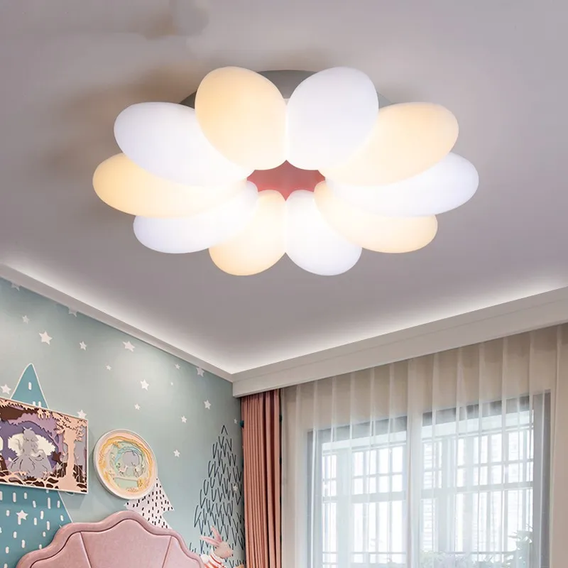 

Modern Flower Led Ceiling Lights Living Room Center Table Bedroom Restaurant Kitchen Home Decoration Accessories Light Fixture
