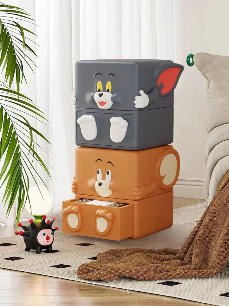 Cats and mice creative home bedroom bedside shelf several storage cabinets children bedside cabinet lockers.