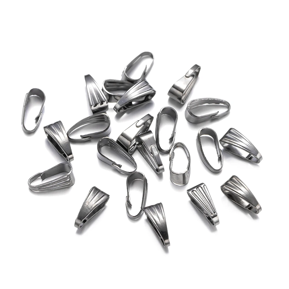 200 teile/los 7 8mm Anhänger Clips Prise Bügel verschluss Anschlüsse Halskette Haken für Schmuck machen Suche Teile Zubehör Zubehör – Detail 5