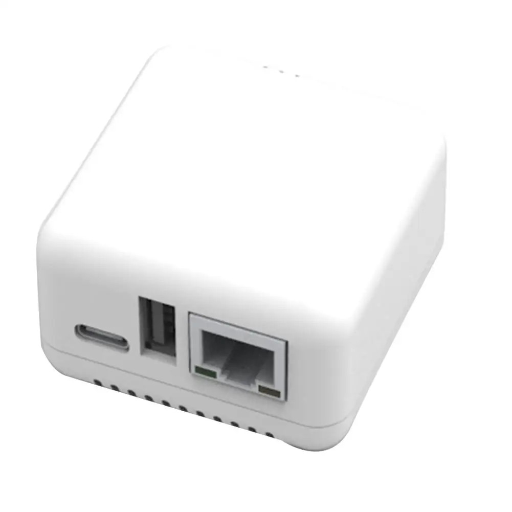 Compact Gray ABS Network USB Print Server for Wireless Printing