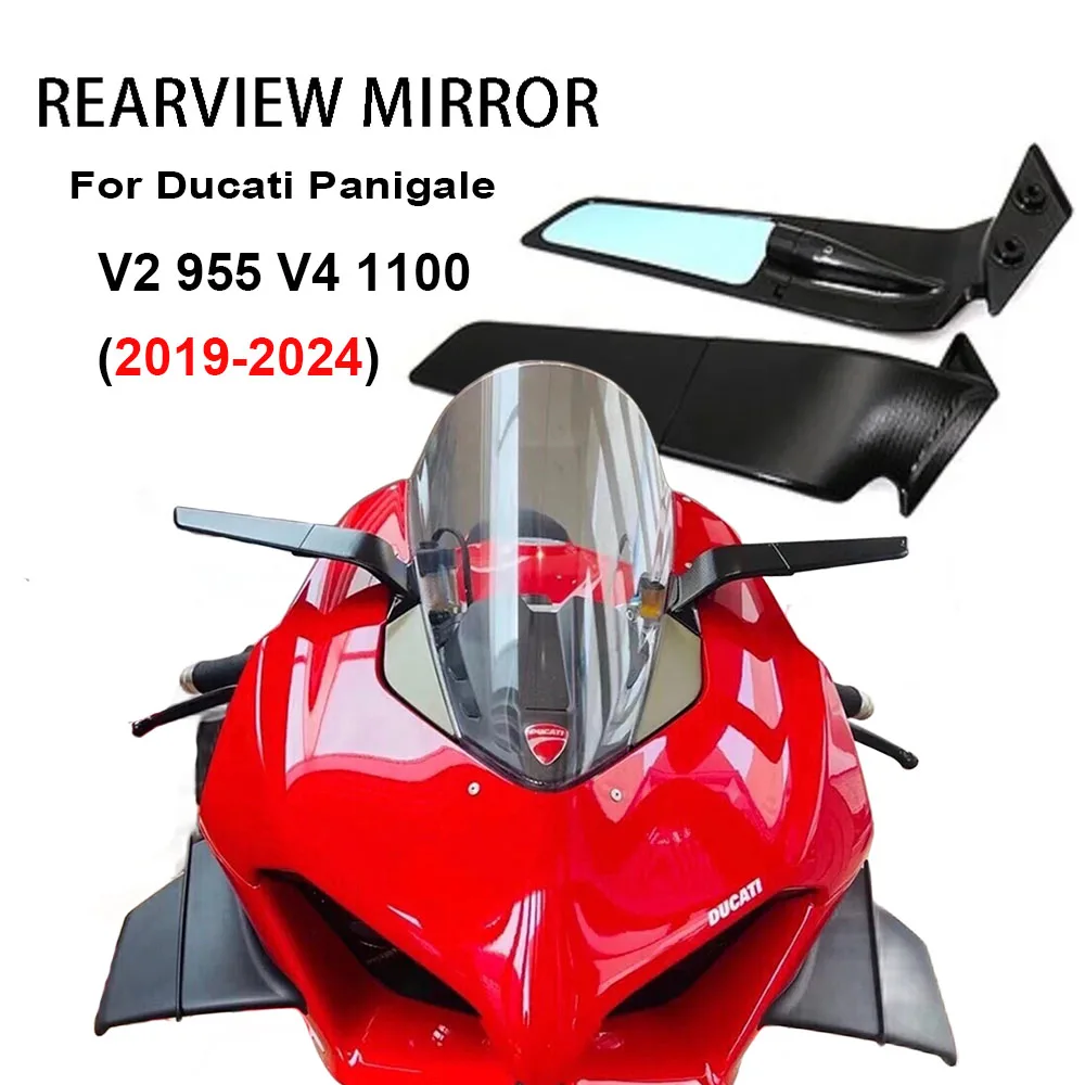 

For Ducati Panigale V2 955 V4 1100 V4 S 2020-2024 Rearview Mirror Stealth Sport Winglet Mirror Kits Adjustable Stealth Mirrors