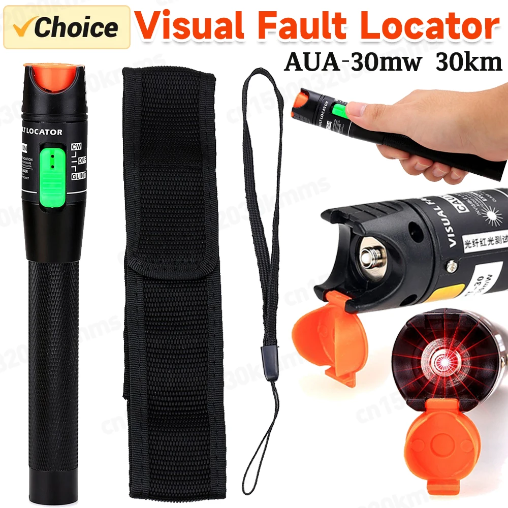 Высококачественная оптоволоконная тестовая ручка APWIKOGER, 30 МВ, FTTH, одномодовый гибридный разъем, красный лазер