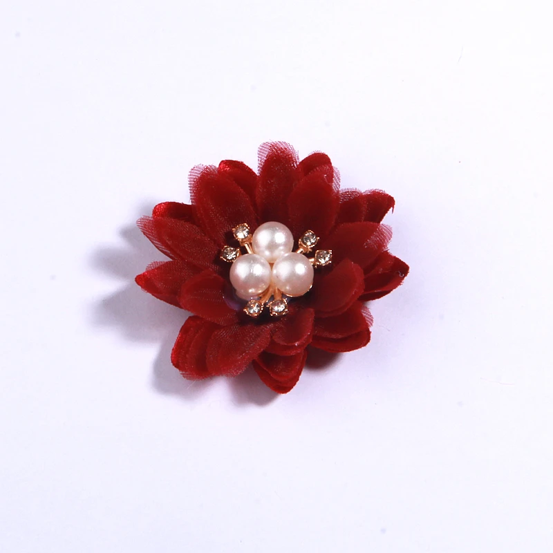 10pcs 5cm handgemachte DIY Stoff künstliche Blumen mit Stern Mitte für Hochzeits dekoration Kleidungs stück Schuhe Hüte Bastel projekte – Detail 8