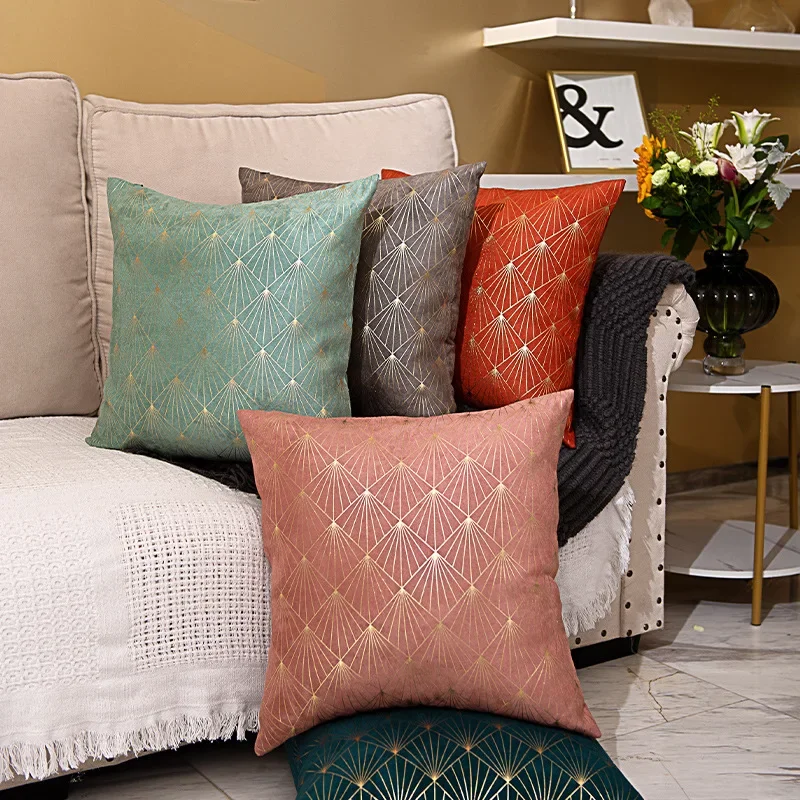 

Luxury Gilding Geometric Throw Pillows for Car Living Room Sofa Bed Simple Modern Cushion Cover Pillowcase Pillows Decor Home