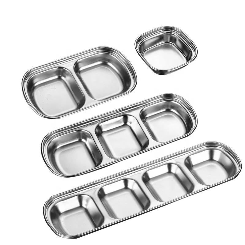 

Stainless Steel Gold Or Silver Saucer Hot Pot Barbecue Dipping Saucer Anti Drop Sauce Dish