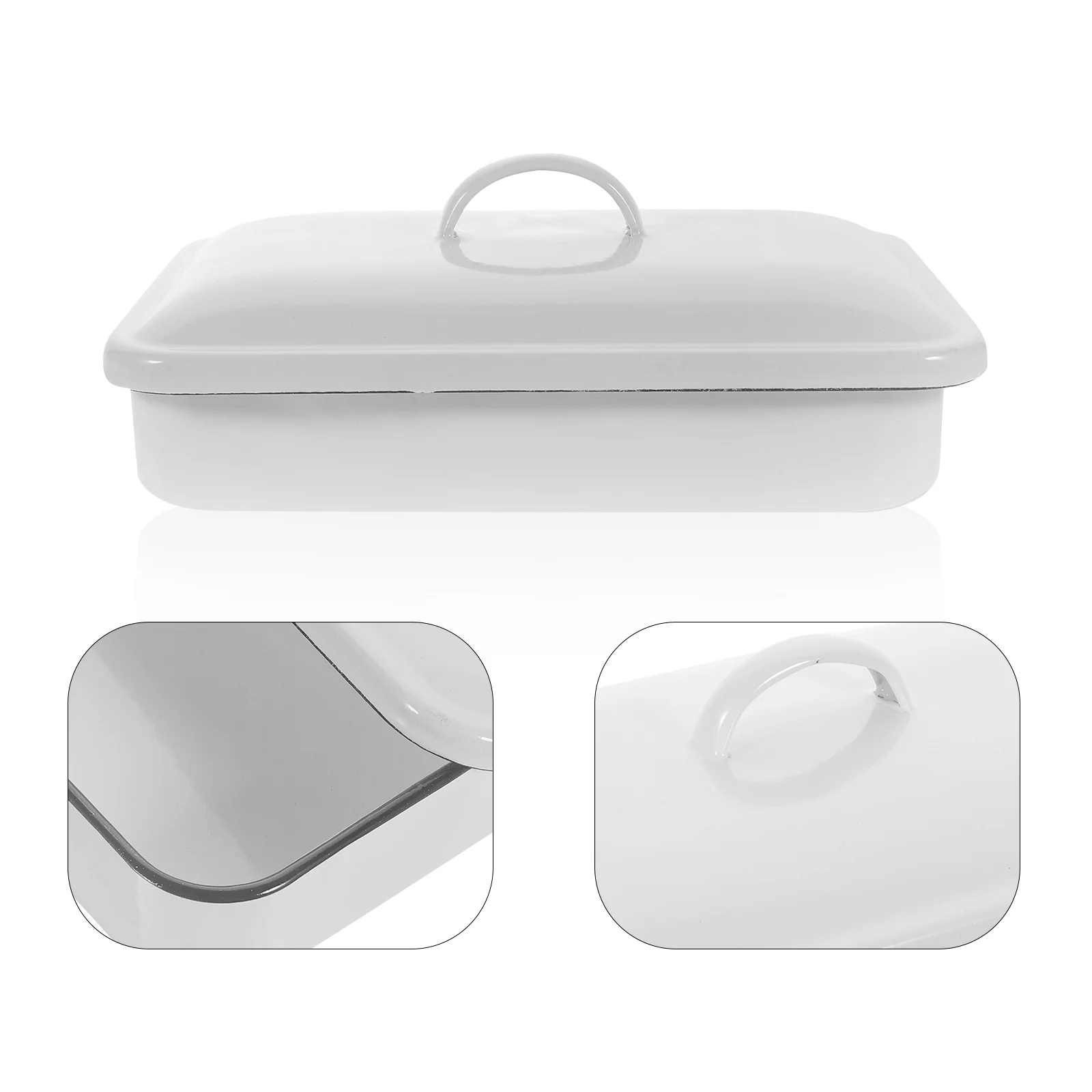 

Enamel Crisper Tray Wear-resistant Baking Pancake Oven Pasties Heat-resistant Pizza Pie Dishes for