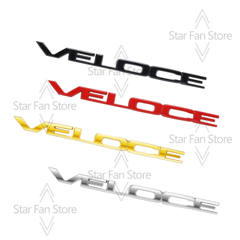 Premium Metal VELOCE TI 3D Car Emblem Decal Sticker