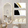 LUVODI Luxury Oval Led Illuminated Bathroom Mirror Gold Aluminum Frame with Demister Pad 5