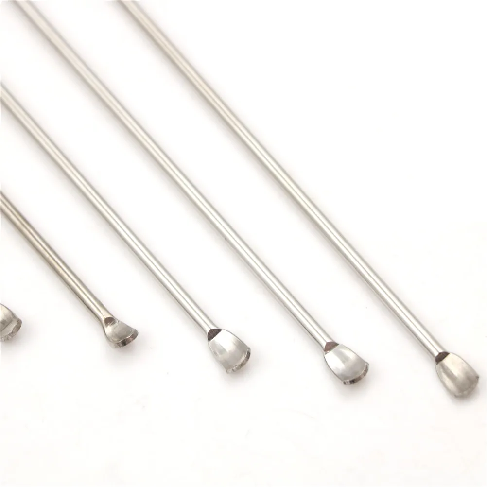 Lab Spoon Spatula Stainless Steel Micro Spatula Medicine Scoop U-Shape Pharmacy NMR Tube Spoon