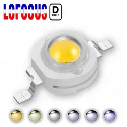 Versatile Multi - Watt LED Chip COB - Warm to Cool White Light Spectrum - 3 Watt x 100 Pieces (Cold White 30000K)