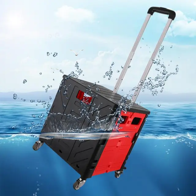 Összecsukható Gördülő Kosár Hordozható Bevásárló Láda Multifunkcionális Kézi Kocsi Teleszkópos Fogantyúval Az Utazás Mozgó Élelmiszerbolthoz - Image 5