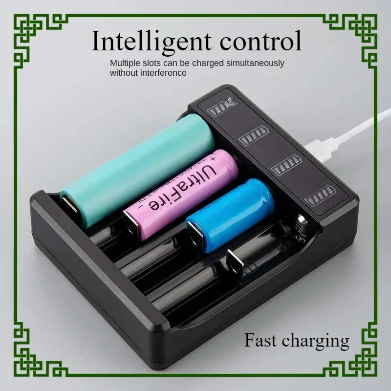 Winter New Universal Battery Charger With LED Indicator Cable 3.7VSmart Quick Rechargeable Lithium Battery For 18650 16650 14500
