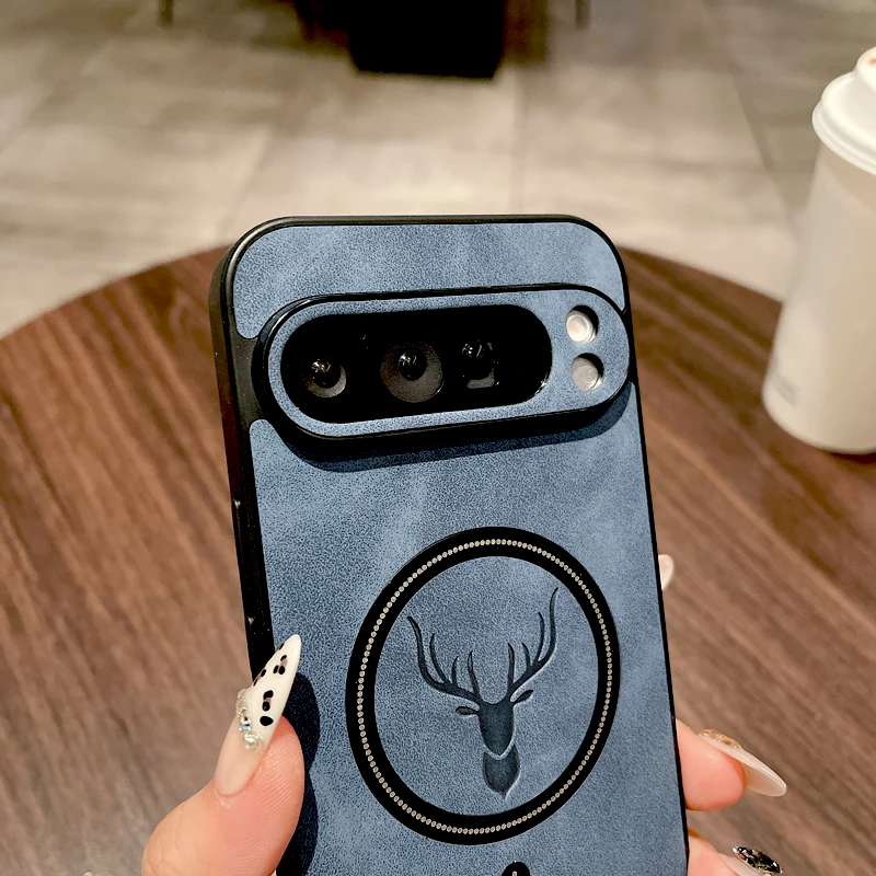 Vintage PU Leather Phone Case with Magsafe Wireless Charging Compatibility