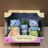 Sylvanian Families Anime Girl Figures Calico critters Furniture Set ternurines Authentic  elephant family trio 5771 2