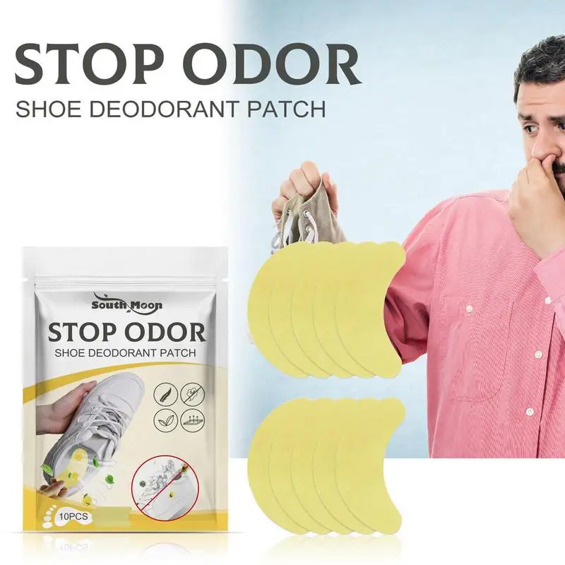 Shoes Odor Remover Deodorant Patch Lemon Athlete's Foot Soothing Insole Stickers Antibacterials Antiperspirant Foot Care 10pcs