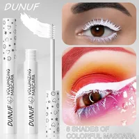 White Slender Curly Mascara, Color Mascara Waterproof Not Easy To Smudge, Portable Fine Brush Head 4