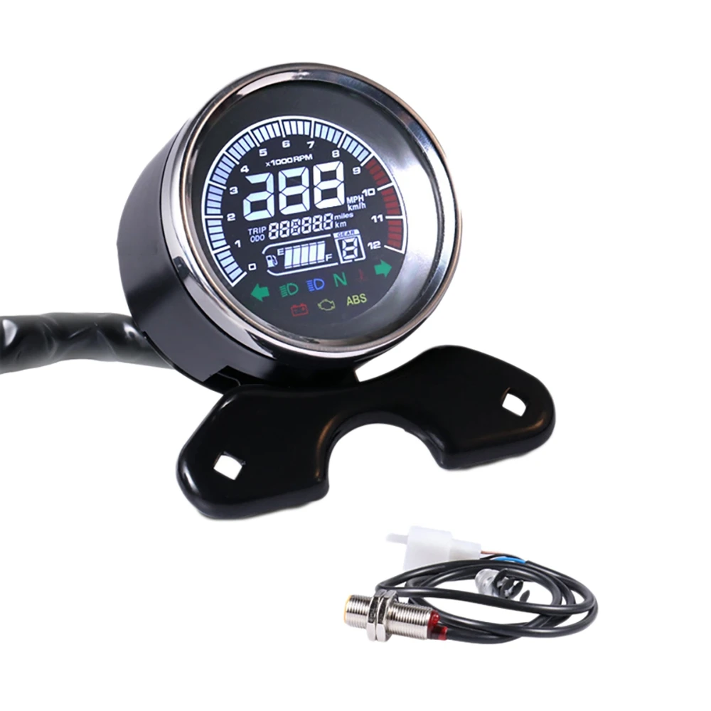 

Universal Motorcycle Digital Meter Assembly Speedometer Odometer LCD Meter Multi-Functional Gauges