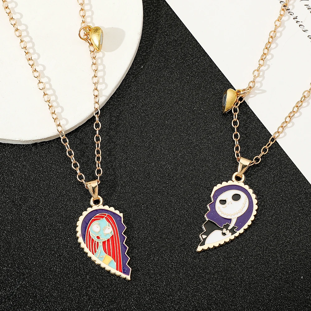 Disney Nightmare Before Christmas Necklace Cartoon love Jack