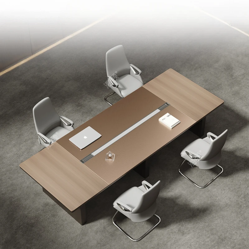 The combination of conference room tables and chairs is simple and modern, and the creativity of light luxury the combination of office tables and chairs is simple and modern for four people