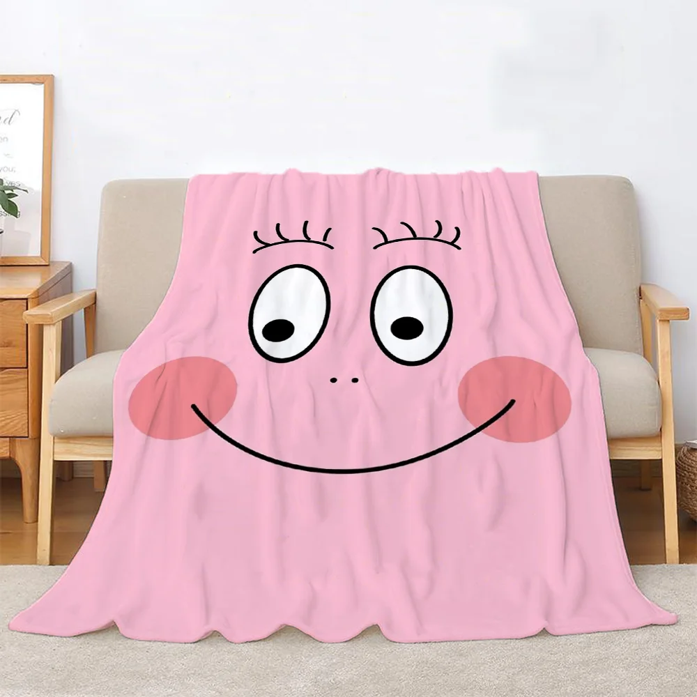 Les Barbapa 푹신한 격자 무늬 침대 던지기 담요, 고급 침구 소파 담요 및 던지기 인테리어, 가정용 비치 타월, 무릎 부드러운 낮잠