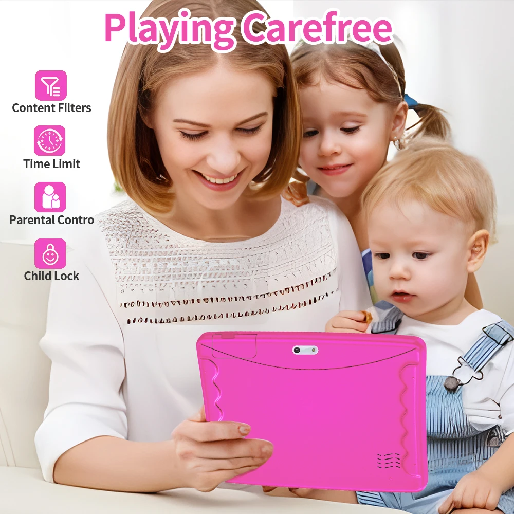 BDF Android12 Kids Tablets 10.1 Inch 4GB+64GB Wifi+3G 4G Lte Internet Google Play Tablets for Children Students Educational Gift 3