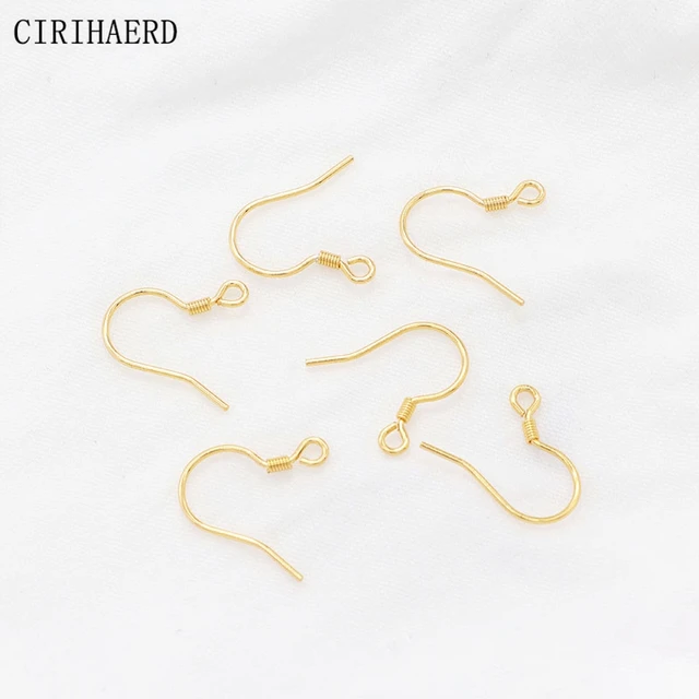 18K Gold /sliver Plated Ear Hooks Earrings Clasps Findings Earring Wires  for Jewelry Making Supplies, Jewelry Findings 