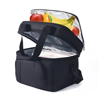 Double Insulated Lunch Bag Layer Portable Thermal Lunch Box Waterproof Picnic Heat Insulating Bag with Adjustable Strap 2