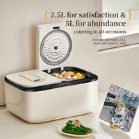 Cuiseur à riz électrique 800W, contrôle intelligent de la température, multicuiseur, Double Pot, minuterie 24H, maintien automatique au chaud, revêtement antiadhésif 3