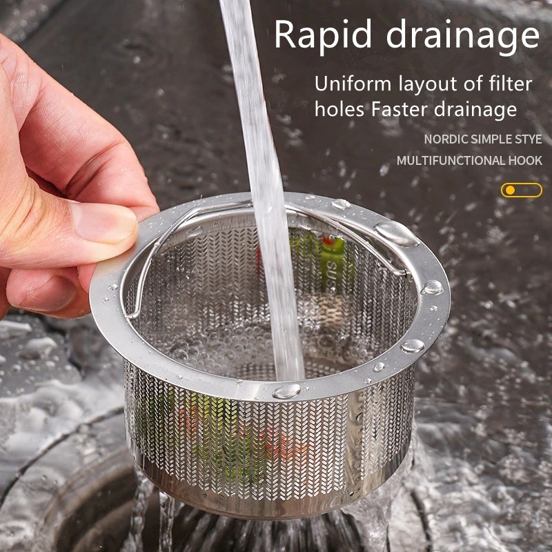 Kitchen Sink Drain Filter Stainless Steel Sewer Mesh Sink Strainer Bathroom Wash basin Waste Screen Hole Filter Trap