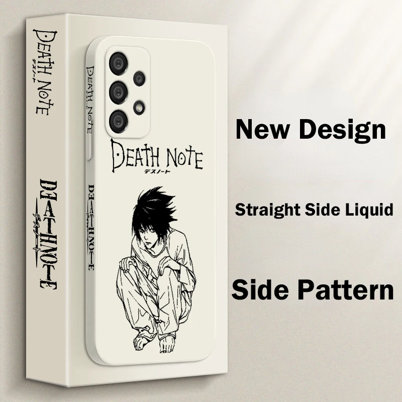 Death Note Yagami Light L Custodia Per Telefono Per Samsung A55 A53 A33 A52 A32 A71 A51 A21S A35 A25 5G Liquid Left Rope Funda