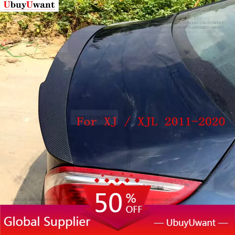 

Fits For Jaguar XJ XJL 2011 2012 2013 2014 2015 2016 2017 - 2020 High quality Carbon Fiber/ABS Car Rear Trunk Lip Spoiler Wing
