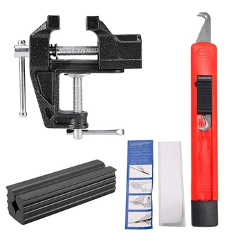 Golf Grip Replacement Tool Bench Clamp Multi-Functional Bench Vise Quick Adjustment Cast Steel Golf Club Regrip Vise Tool 1