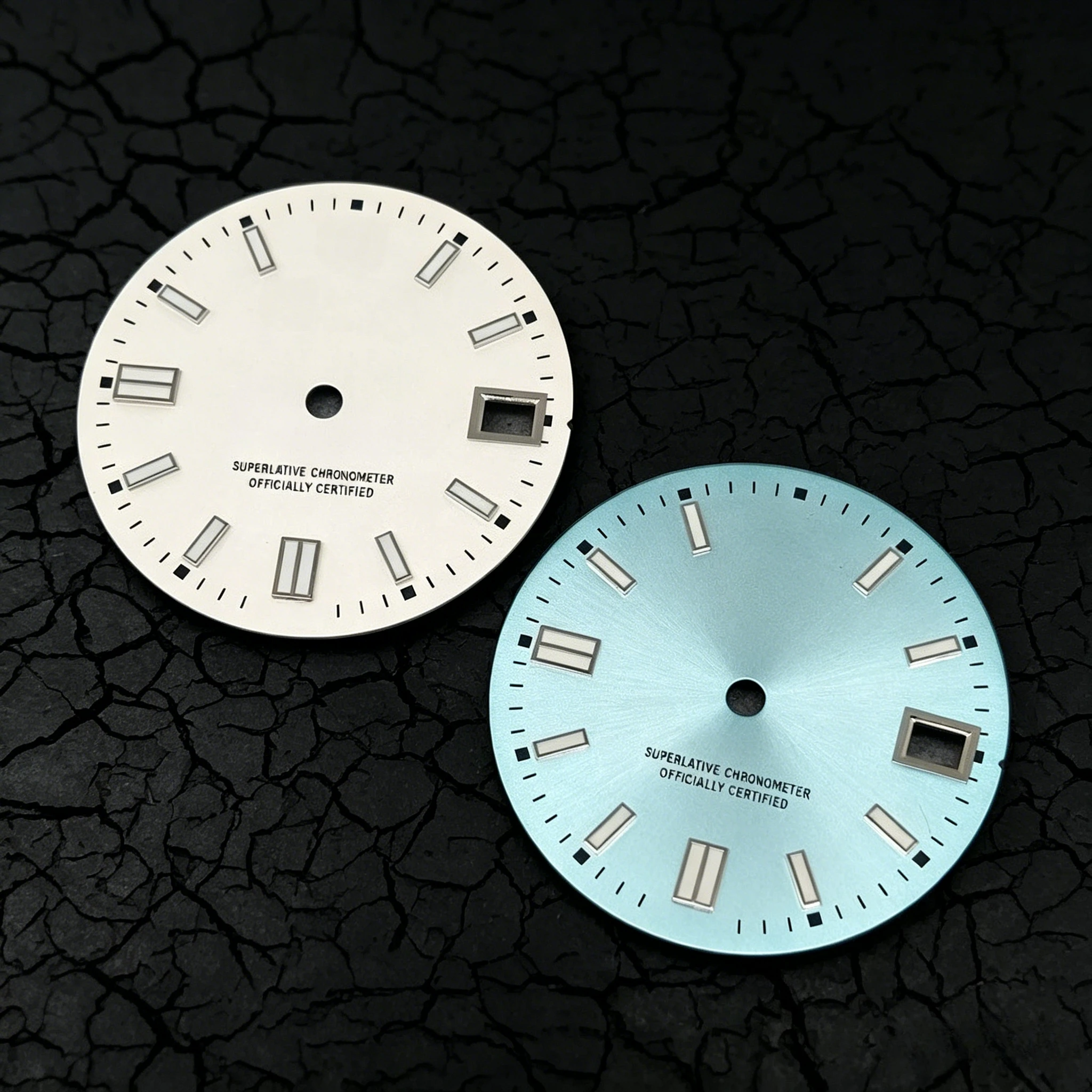 삼각대 HILEGU HL00200922 NH35 다이얼 28.5mm 녹색 야광 시계판 삼각대 카메라 부품