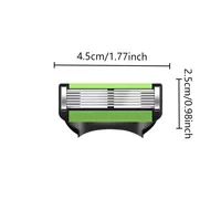 Lames de rasoir Green Color Upgrades à 6 couches, lames de rasoir en acier inoxydable allemand pour peaux sensibles, rasage précis et confortable 2