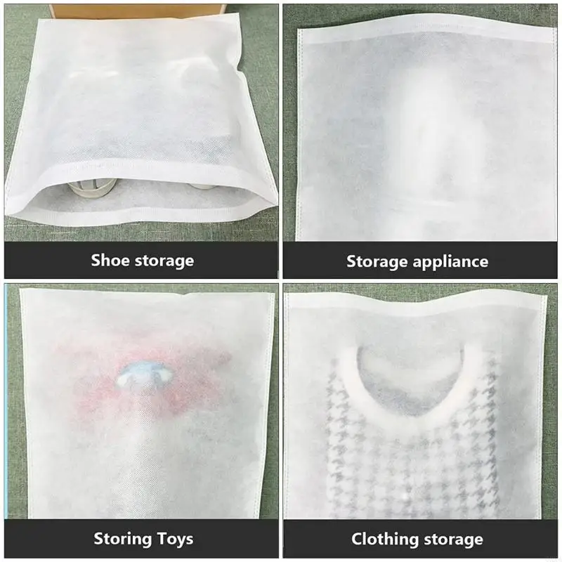 0XXA 50pcs Shoes Storage Bag Dustproof Drawstring Storage Bag Travel Shoe Bags 3