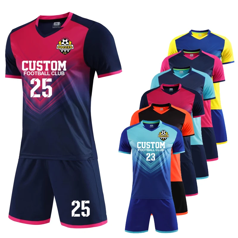 Soccer Jersey Uniform For Kids/Men Football Shirt Trainning Set Soccer