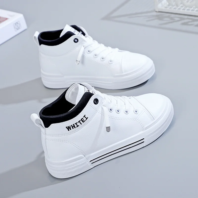 Damen Sportliche High-Top Sneakers mit modischem Design und atmungsaktiver Oberflächenstruktur