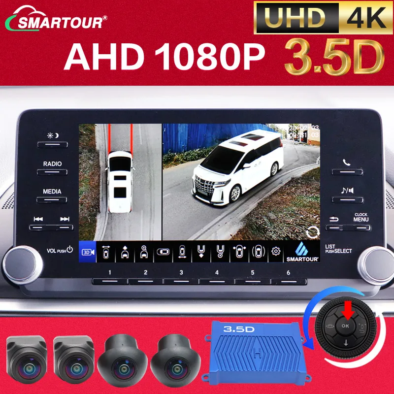 SMARTOUR 1080P AHD 4K HD 3.5D Car 360 Degree Camera Panoramic Video for Toyota Alphard Parking Lot Surveillance Reversing DVR |