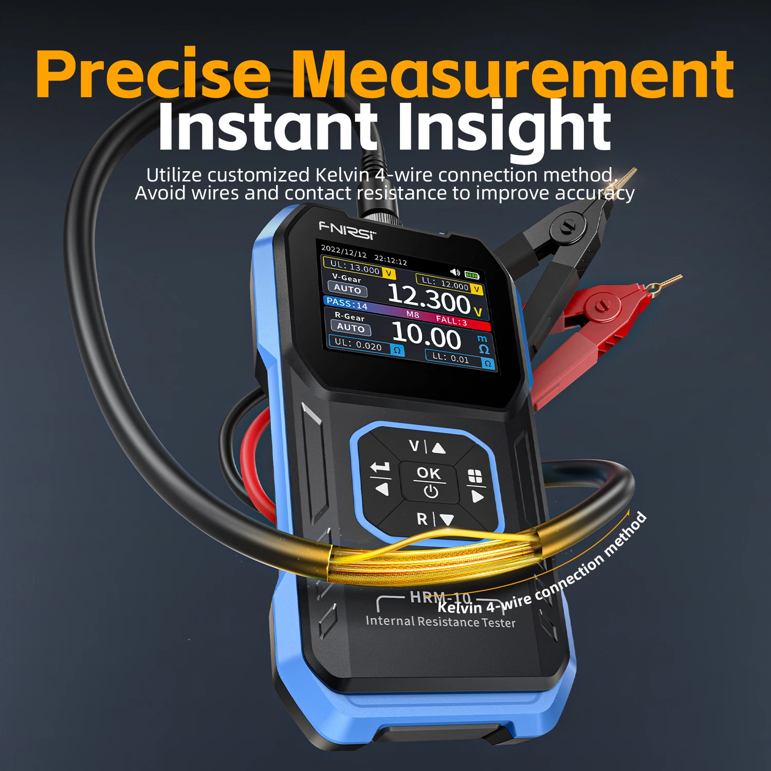 Brand 0-200Ω Battery Voltage Intemal Resistance Tester LCD High-precision Trithium Lithium lron Phosphate 18650 Battery Tester 4
