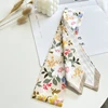 Floret Printed Hairband Silk Satin Bag Scarf For Women Skinny Long Wrist Ribbon Neck Scarves Fashion Hair Scarfs For Women 4