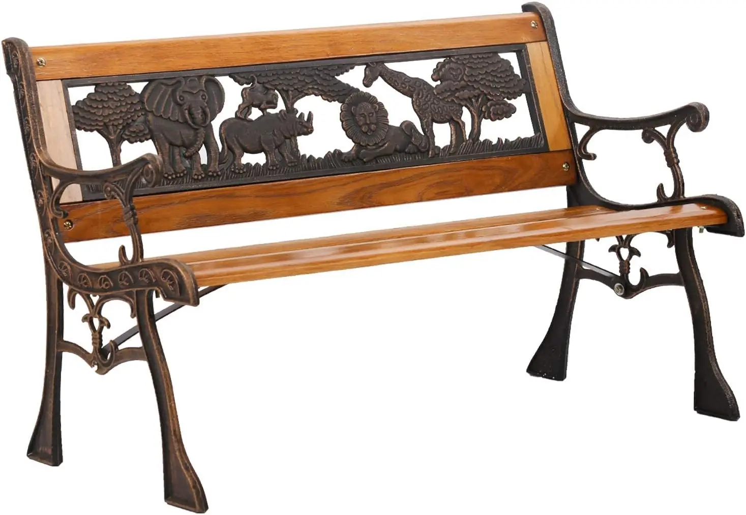 

FDW Garden Bench Park Bench for Kids Outdoor Benches Clearance Metal and Wood Benches Clearance for Patio Yard