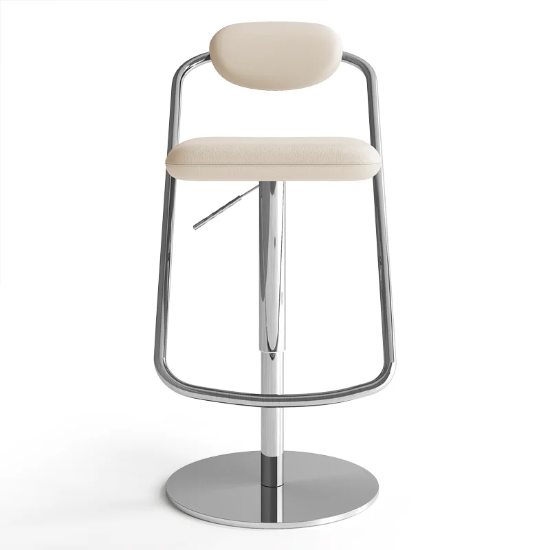 Modern Minimalist Bar Stools Balcony Hairdressing Ergonomic Bar Stools White Aesthetic Comfortable Metal Sillas Furniture