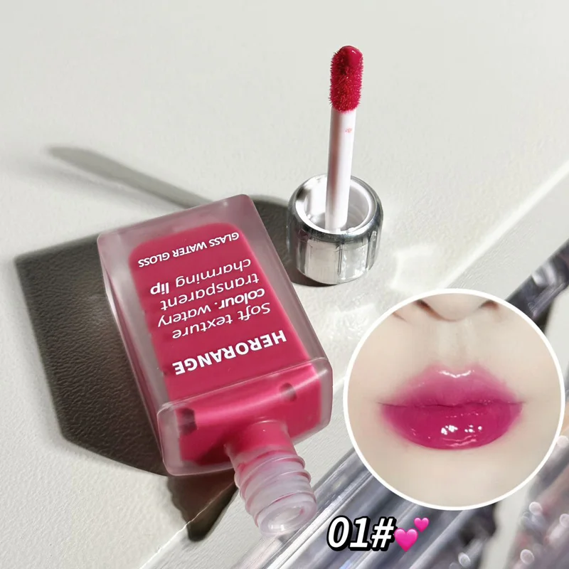 Herorange HR567 transparente Eis Samt Lippen glasur matt matt Pigment Lippenstift Lip gloss Student erschwing liches Make-up – Detail 5