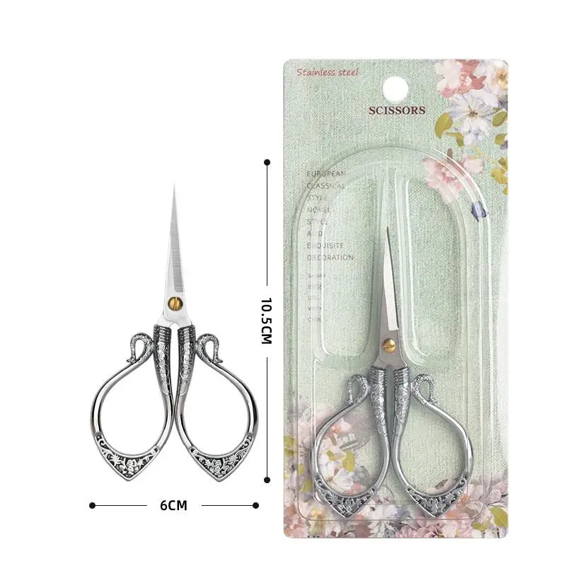 Description Picture 6 of itemTailor'S Scissors Handmade Scissors Stainless Steel/Zinc Alloy Classic Retro Sewing Clipper Paper Cuttings Thread Trimming Head
